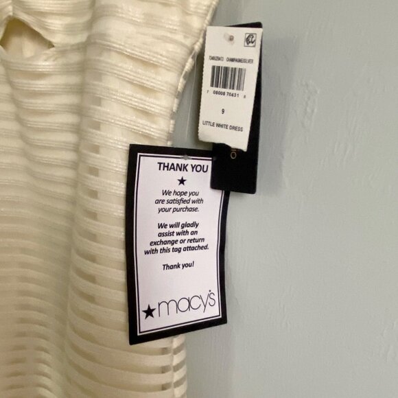 City Studio Little White Dress with Flutter Strap Sleeves and Cut Out Size 9 NEW - Picture 7 of 10